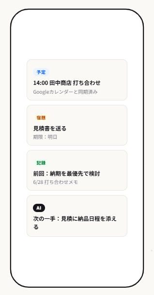 EquReach の画面イメージ